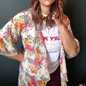 My Beloved Floral Short Sleeve Tunic for Women